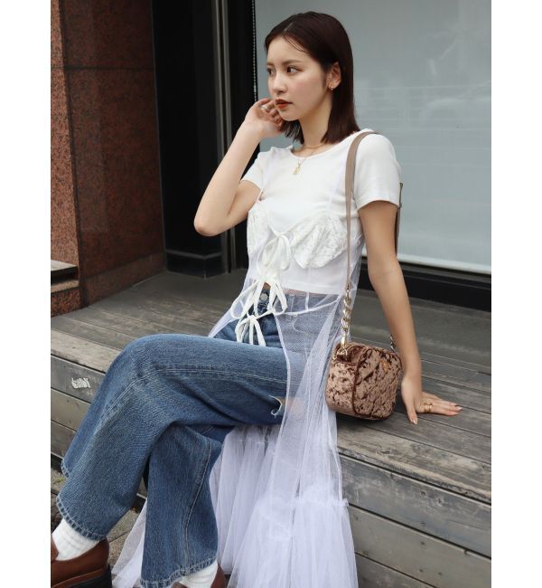 EVRIS「チュールキャミワンピース」|ワンピース|