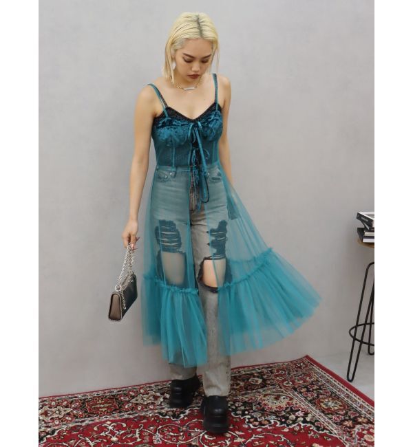 EVRIS「チュールキャミワンピース」|ワンピース|