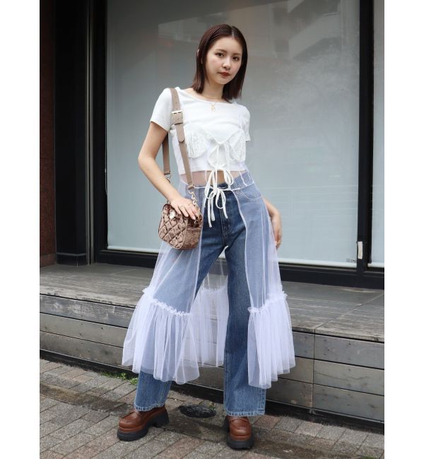 EVRIS「チュールキャミワンピース」|ワンピース|