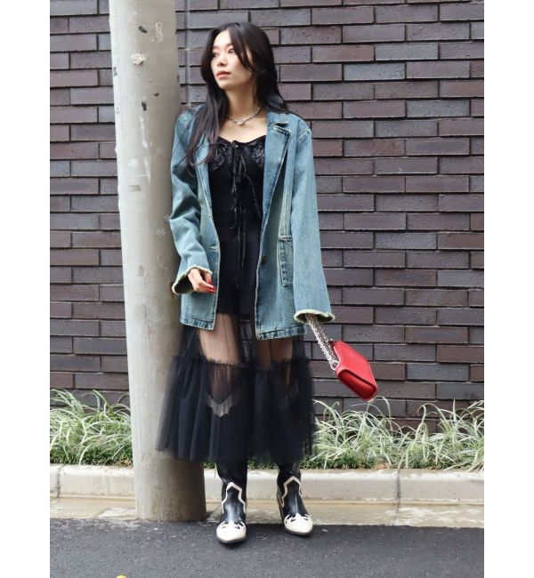 EVRIS「チュールキャミワンピース」|ワンピース|