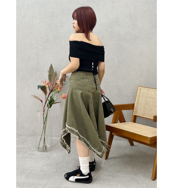 EVRIS「オフショルリブニットトップス」|ニット・セーター|