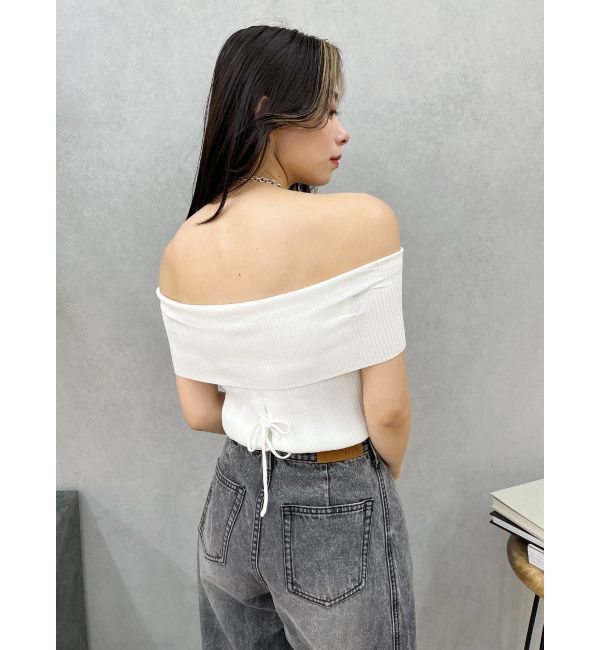 EVRIS「オフショルリブニットトップス」|ニット・セーター|