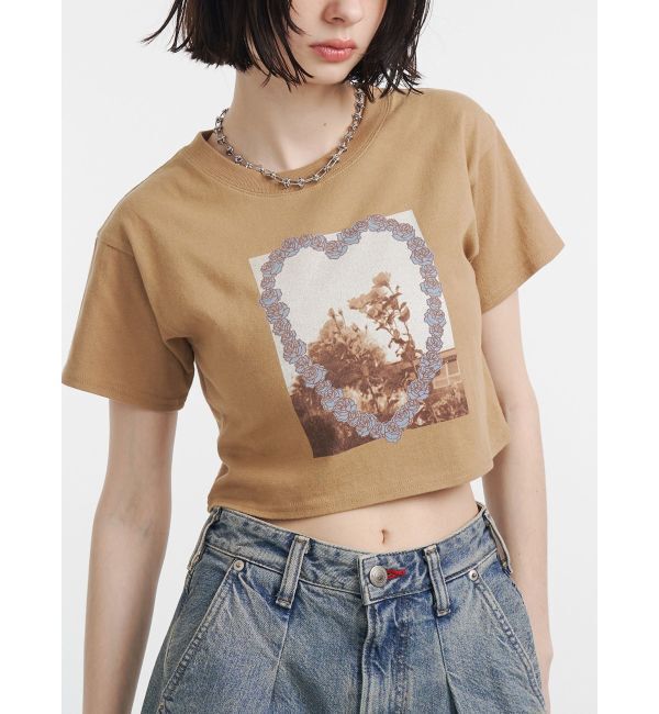jouetie「フラワーフォトフィットTシャツ」|Tシャツ・カットソー|