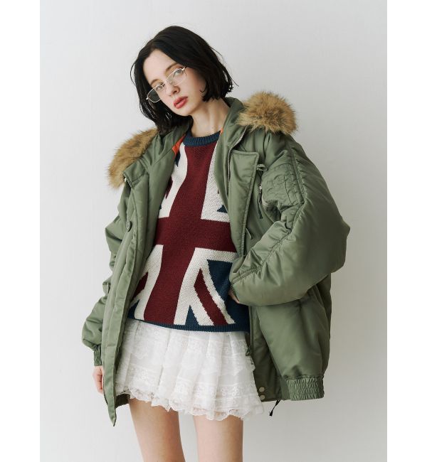 jouetie「UnionJackジャガードルーズニット」|ニット・セーター|