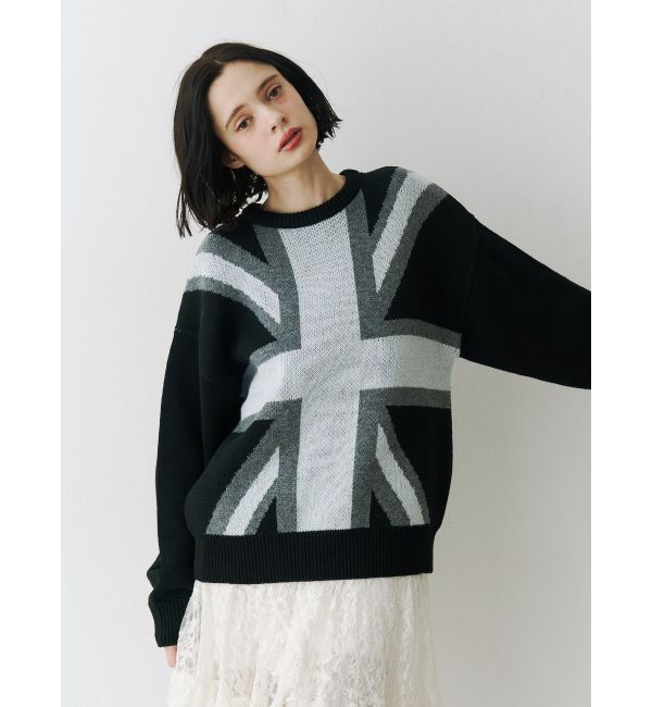 jouetie「UnionJackジャガードルーズニット」|ニット・セーター|