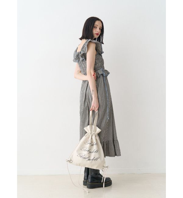 jouetie「ノースリチェックフリルロングワンピース」|ワンピース|