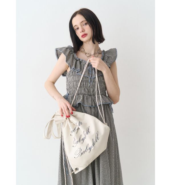 jouetie「ノースリチェックフリルロングワンピース」|ワンピース|