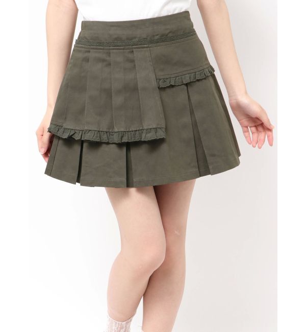 merry jenny「フリルレイヤードプリーツスカート」|スカート|