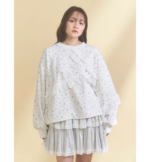 merry jenny「flowerレーススウェット」|スウェット・ジャージ|