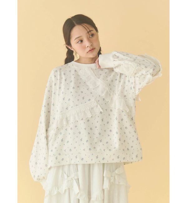 merry jenny「flowerレーススウェット」|スウェット・ジャージ|