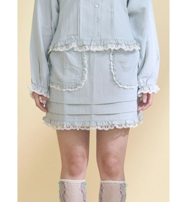 merry jenny「sugar frill ミニスカート」|スカート|アイスブルー