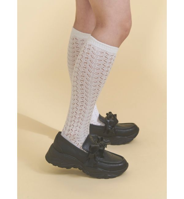 merry jenny「ribbonプラットフォームスニーカー」|スニーカー|ブラック