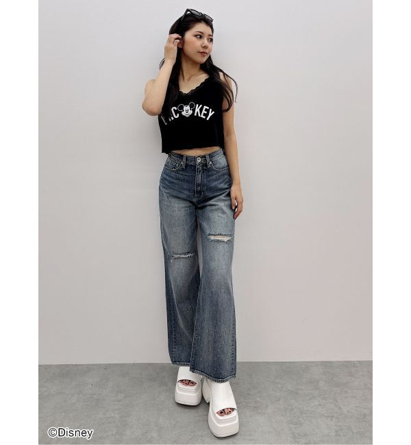 GYDA「Mickey Mouse / レースデザインタンクトップ」|タンクトップ|