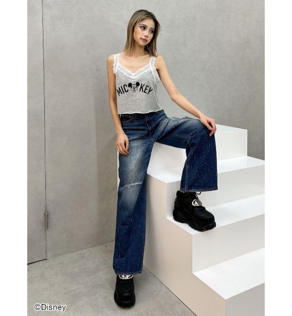 GYDA「Mickey Mouse / レースデザインタンクトップ」|タンクトップ|
