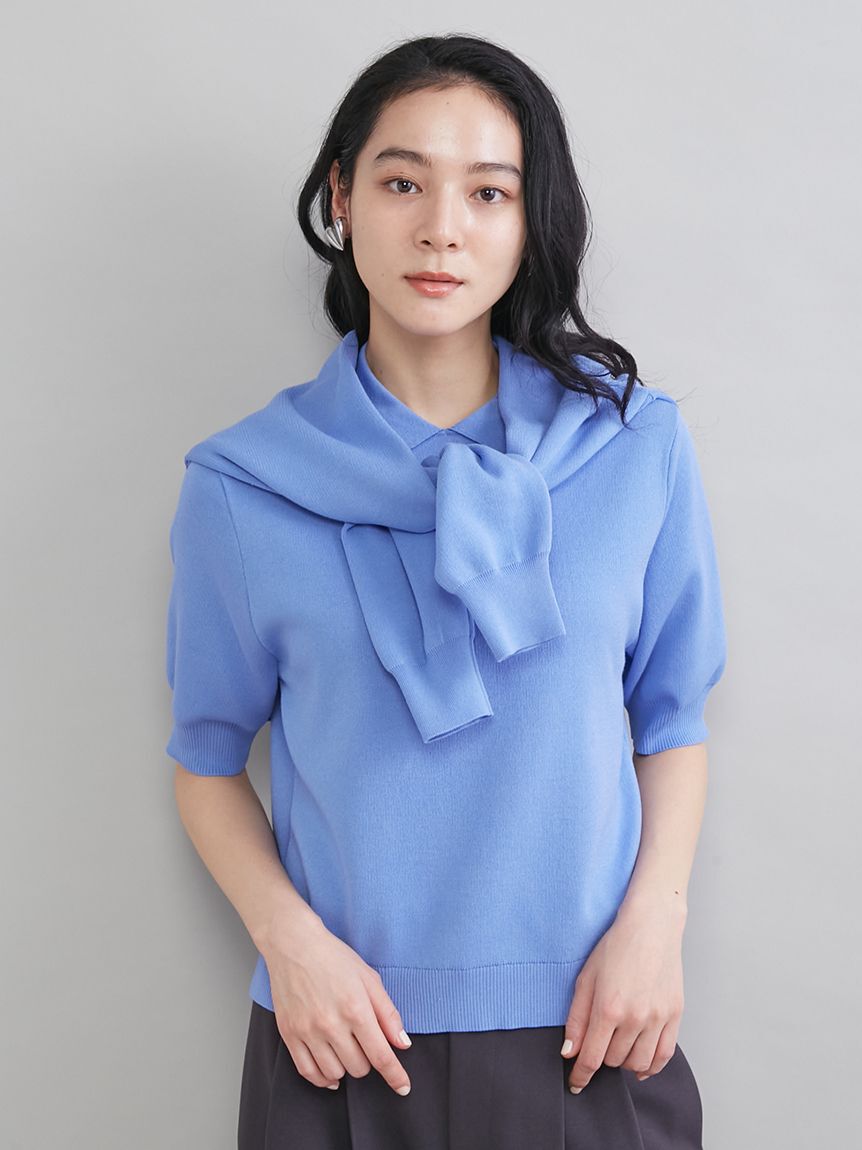 Mila Owen「【ウォッシャブル】【UVカット】スカラップレース衿ニットプルオーバー」|ニット・セーター|