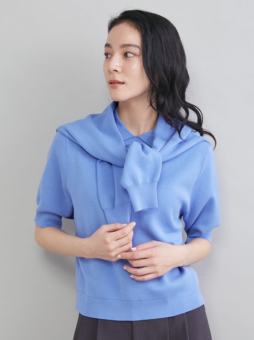 Mila Owen「【ウォッシャブル】【UVカット】スカラップレース衿ニットプルオーバー」|ニット・セーター|