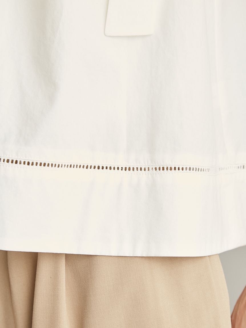 Mila Owen「【ウォッシャブル】肩リボンブラウスセミワイドパンツSET UP」|ワンピース|