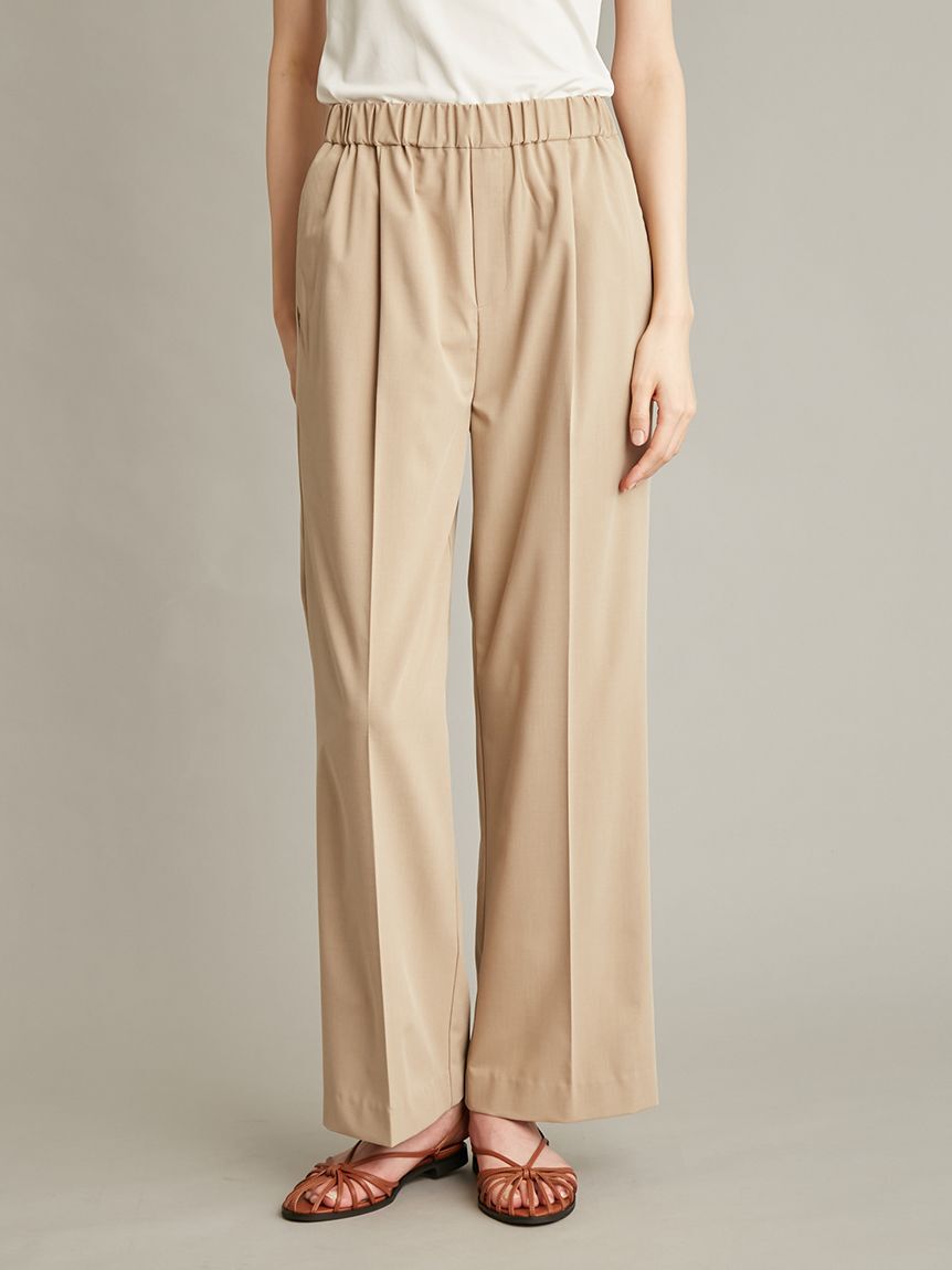 Mila Owen「【ウォッシャブル】肩リボンブラウスセミワイドパンツSET UP」|ワンピース|