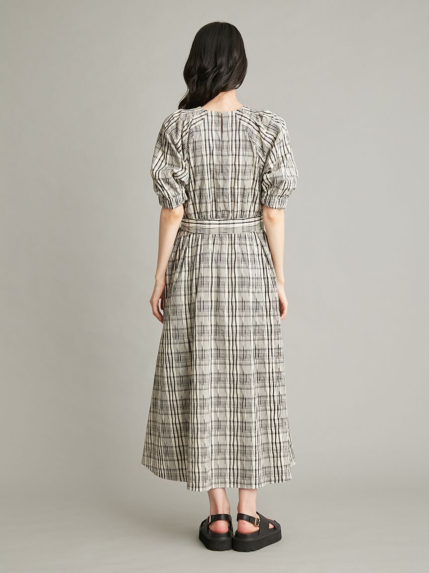 Mila Owen「【ウォッシャブル】パフスリーブブラウジングワンピース」|ワンピース|