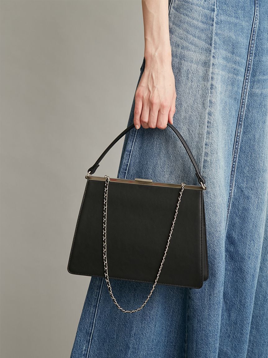 Mila Owen「メタルフレームハンド＆ショルダーバッグ」|ショルダー・メッセンジャー|BLK