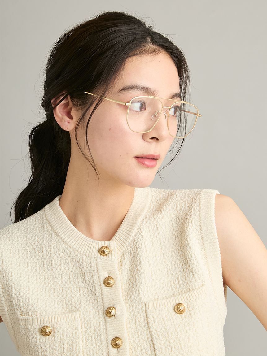 Mila Owen「【EYE-CONIC SUMMER】ダブルブリッジダテメガネ」|サングラス|