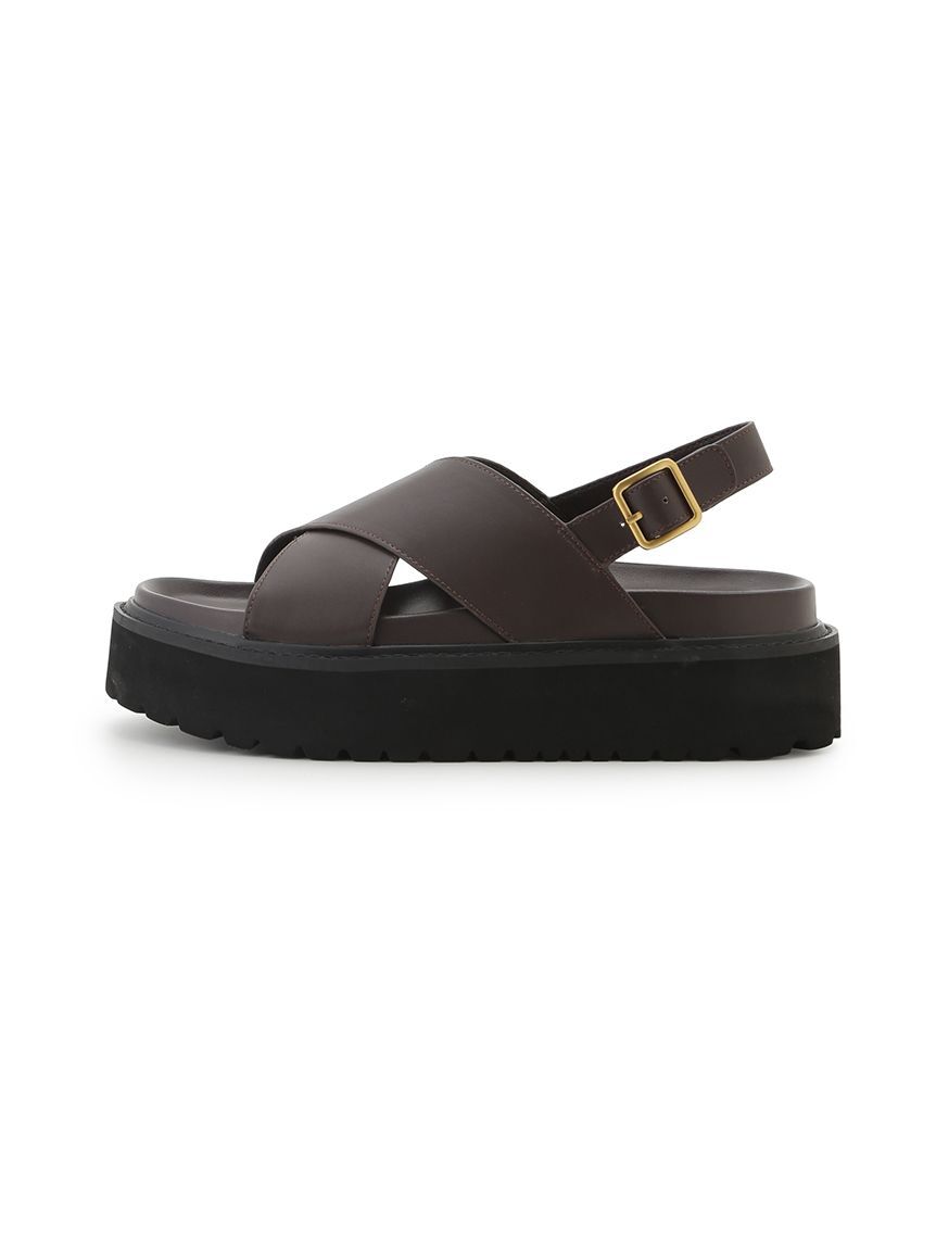 Mila Owen「プラットフォームクロスサンダル」|サンダル|