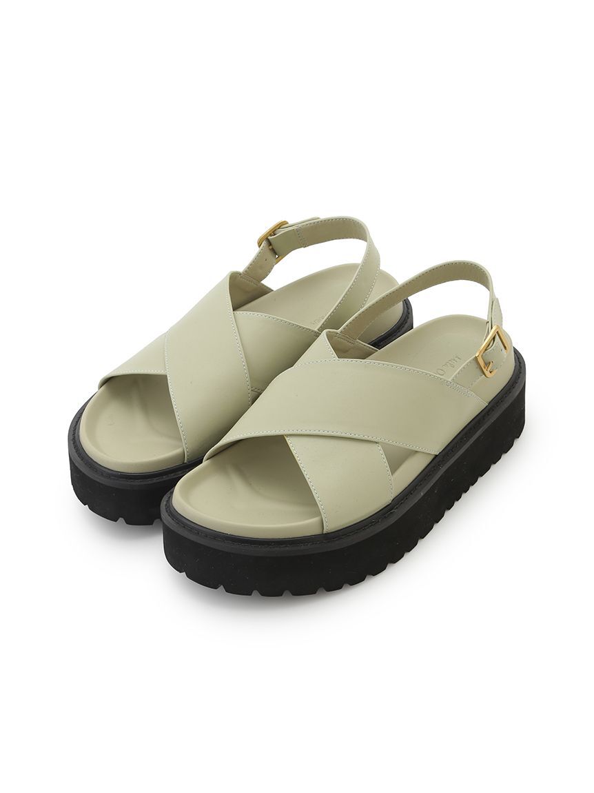 Mila Owen「プラットフォームクロスサンダル」|サンダル|