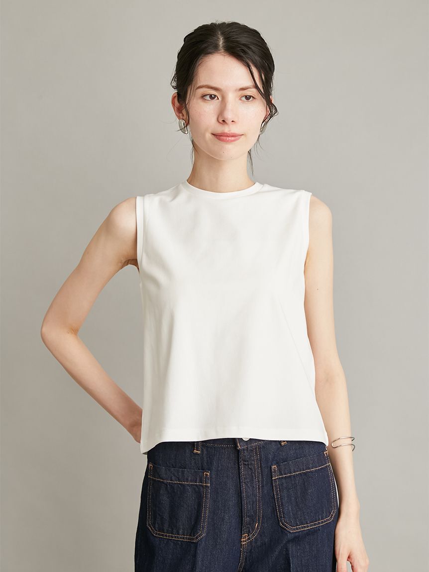 Mila Owen「【ウォッシャブル】クロシェニットキャミ&times;ノースリトップス」|キャミソール|