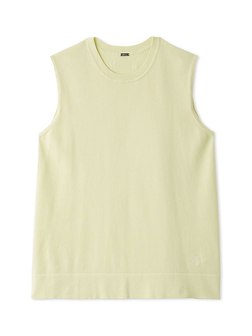 Mila Owen「【ウォッシャブル】アンサンブルギザコットンノースリニット」|タンクトップ|LIME