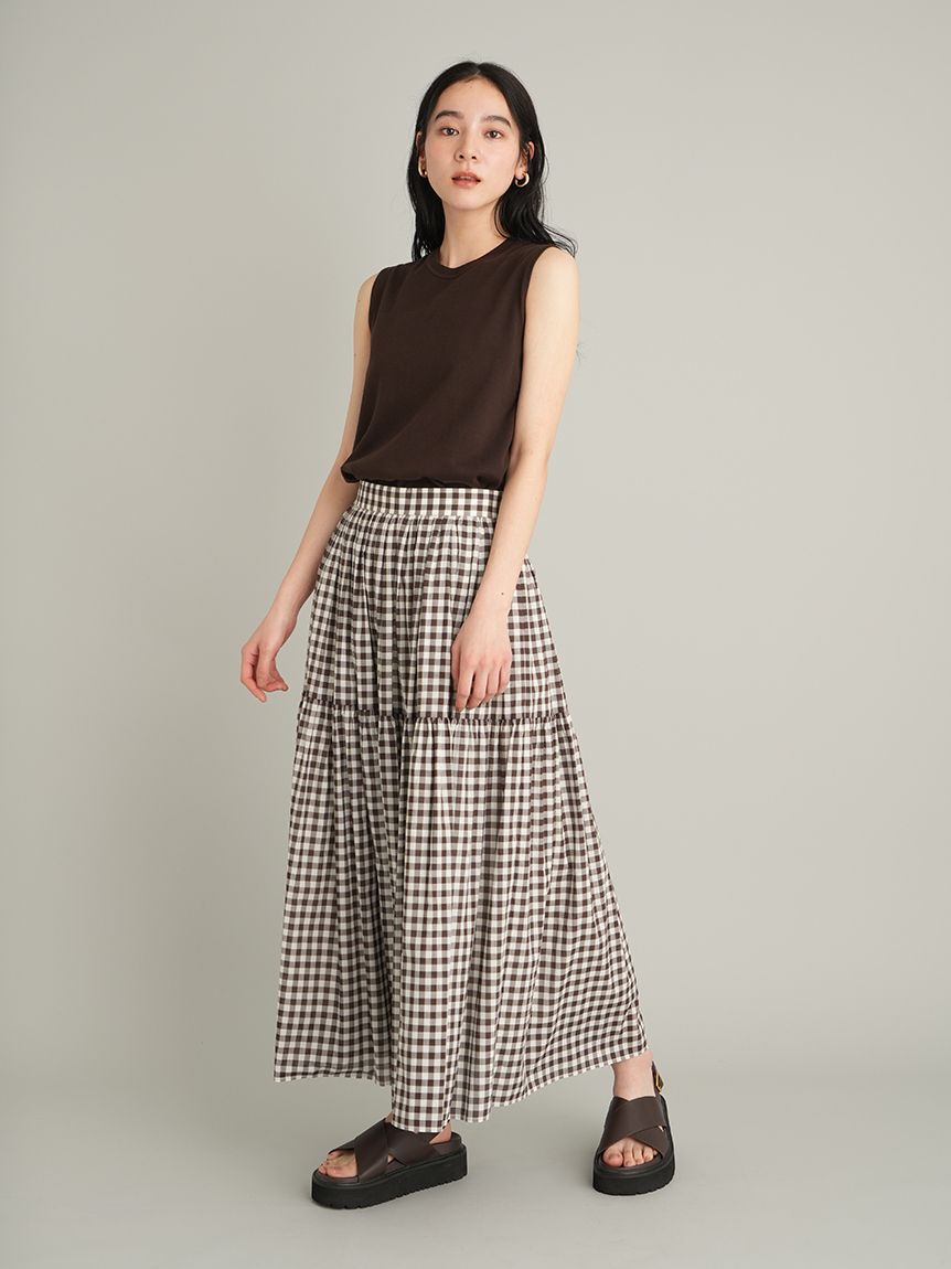 Mila Owen「【ウォッシャブル】アンサンブルギザコットンノースリニット」|タンクトップ|