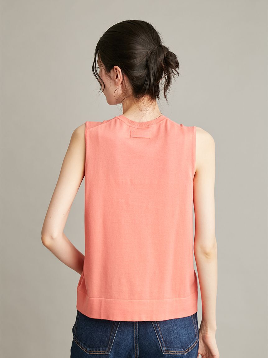 Mila Owen「【ウォッシャブル】アンサンブルギザコットンノースリニット」|タンクトップ|