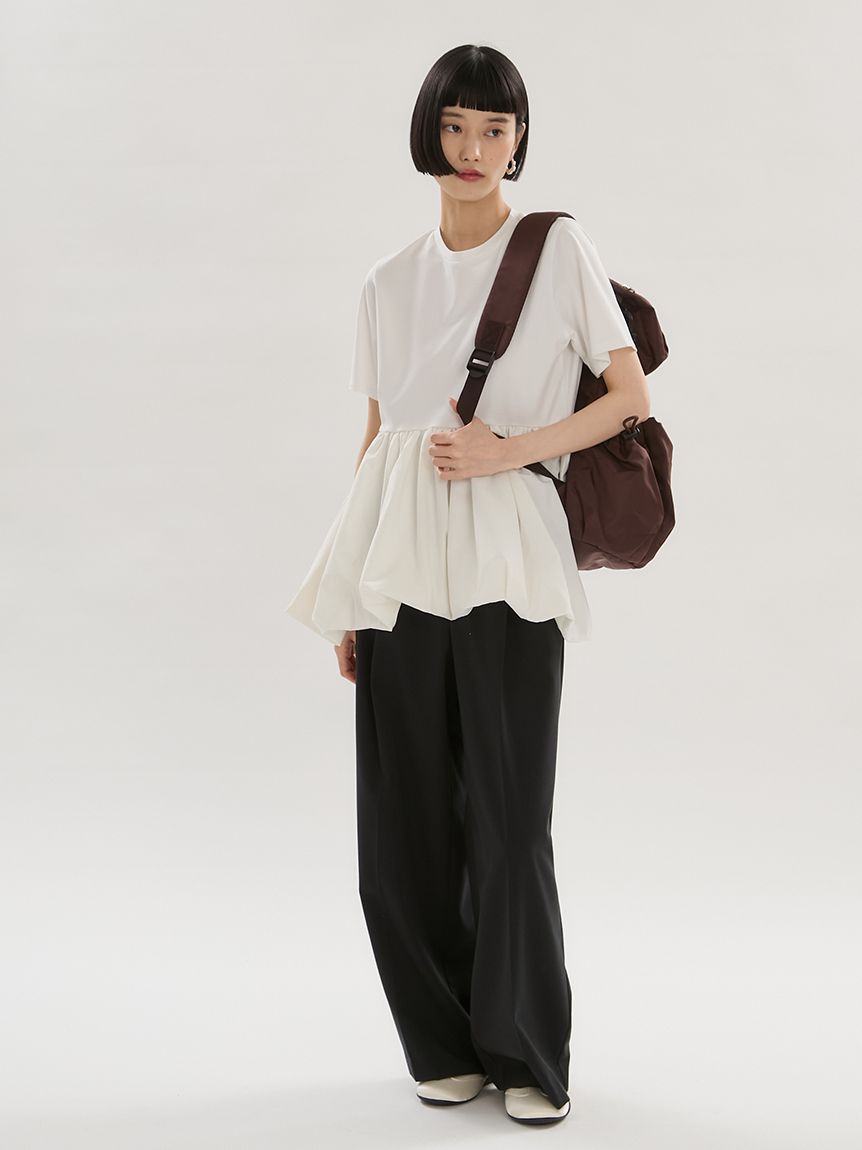 emmi atelier「ドッキングバルーンカットソー/UVカット/接触冷感」|Tシャツ・カットソー|