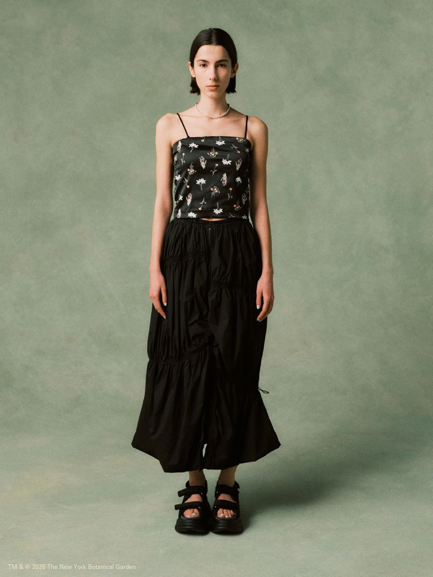 emmi atelier「エアリーギャザーフロントジップスカート/撥水/ハンドウォッシャブル」|スカート|