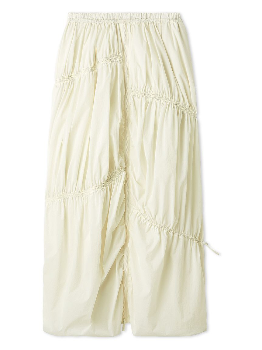 emmi atelier「エアリーギャザーフロントジップスカート/撥水/ハンドウォッシャブル」|スカート|