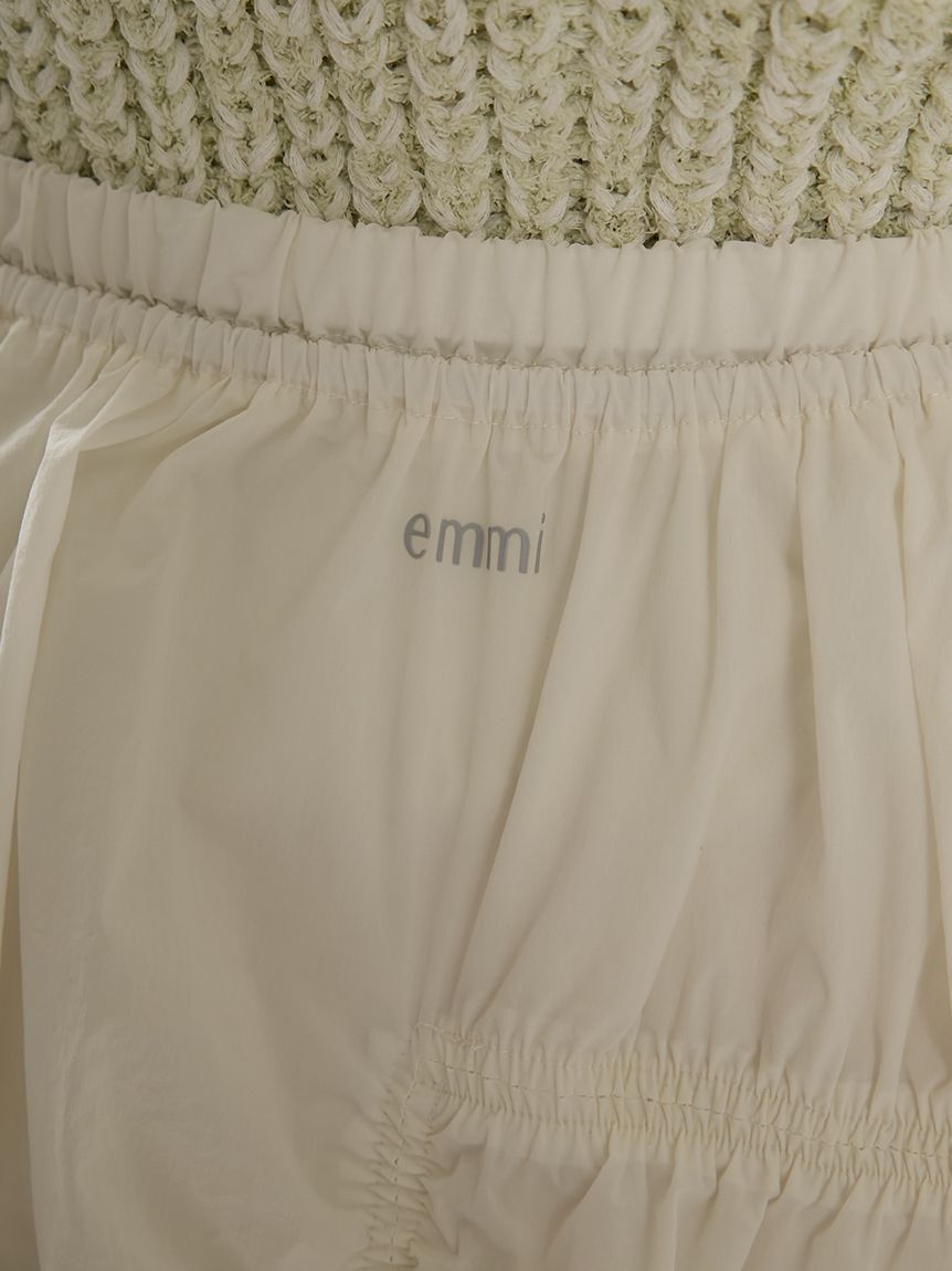 emmi atelier「エアリーギャザーフロントジップスカート/撥水/ハンドウォッシャブル」|スカート|