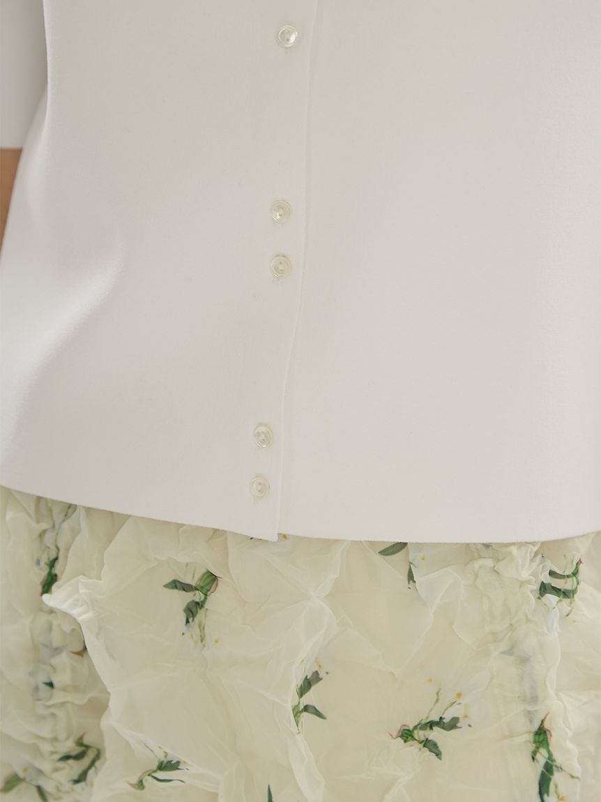 emmi atelier「ハーフスリーブニットカーディガン/ウォッシャブル」|カーディガン|