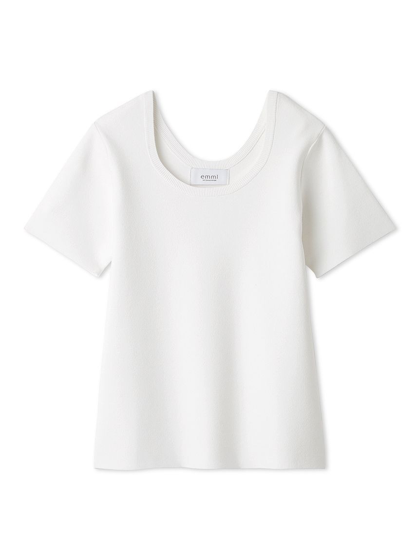 emmi atelier「デコルテシンプルニット/ウォッシャブル/UVカット/接触冷感」|ニット・セーター|