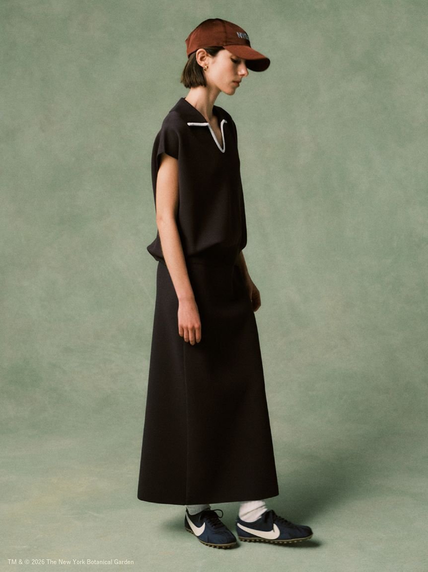 emmi atelier「エフォートレスポロニット【セットアップ対応】/ウォッシャブル/UVカット/接触冷感」|ニット・セーター|