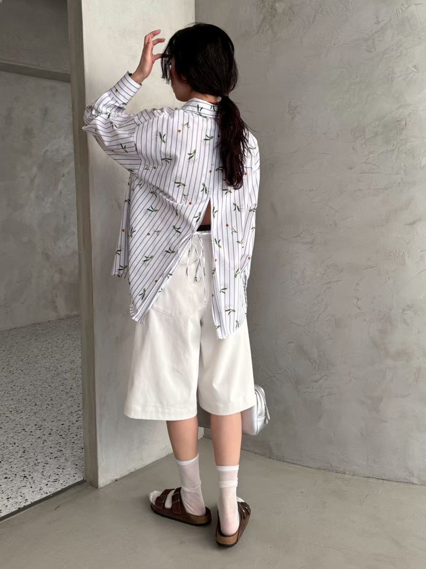 emmi atelier「【emmi&times;NYBG】ストライプリラックスシャツ【セットアップ対応】/ウォッシャブル」|シャツ・ブラウス|