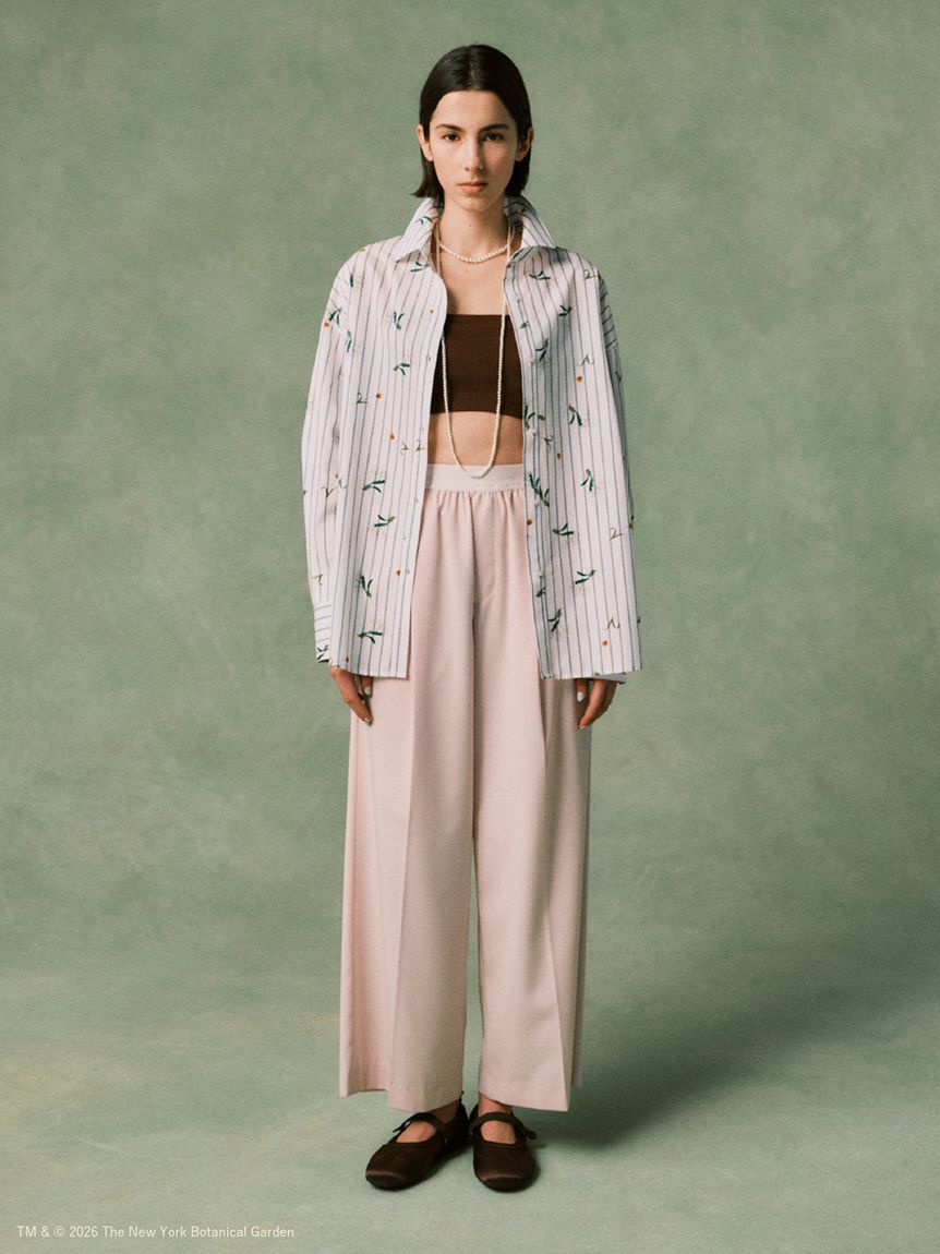 emmi atelier「【emmi&times;NYBG】ストライプリラックスシャツ【セットアップ対応】/ウォッシャブル」|シャツ・ブラウス|