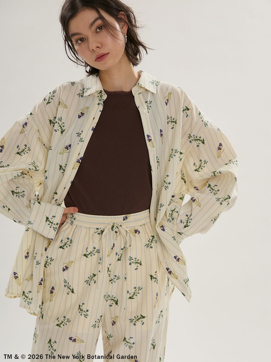 emmi atelier「【emmi&times;NYBG】ストライプリラックスシャツ【セットアップ対応】/ウォッシャブル」|シャツ・ブラウス|YEL