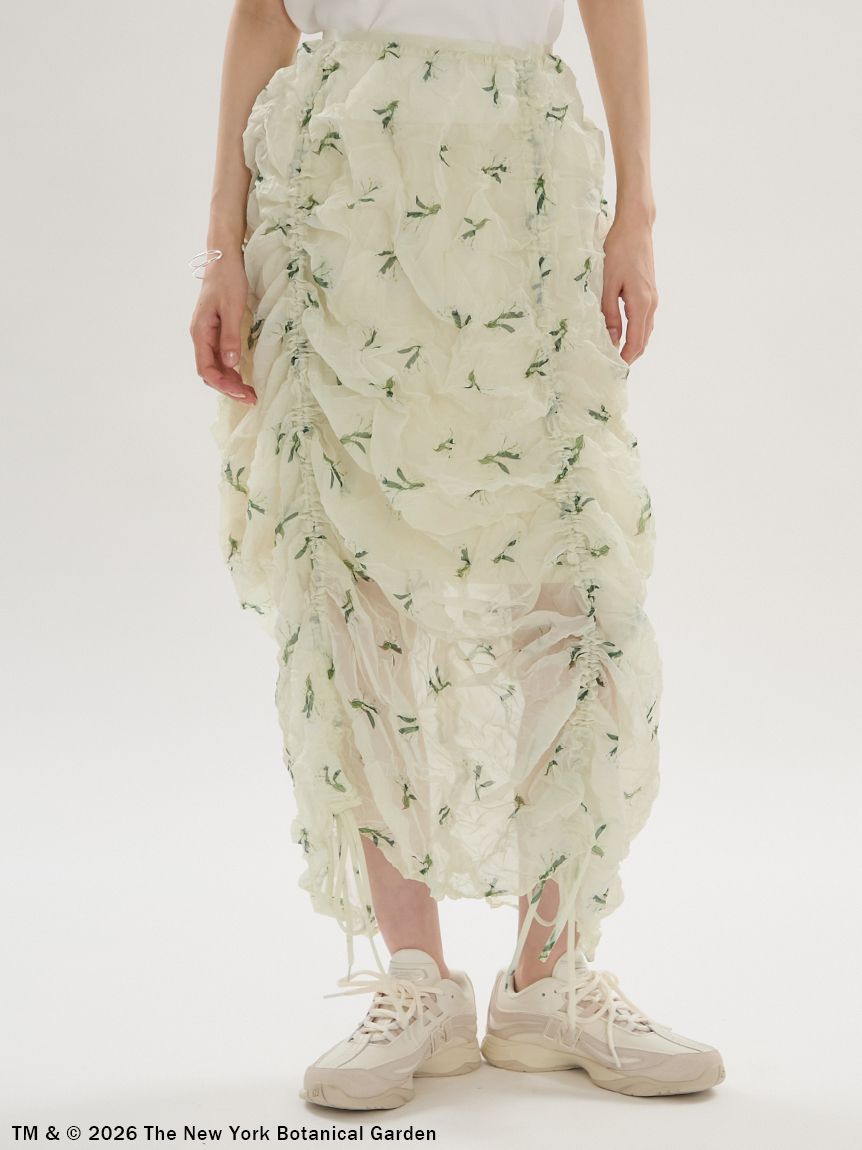 emmi atelier「【emmi&times;NYBG】フラワーワッシャースカート【セットアップ対応】/ハンドウォッシャブル」|スカート|