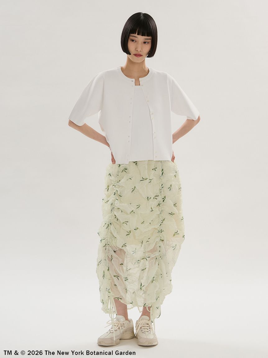 emmi atelier「【emmi&times;NYBG】フラワーワッシャースカート【セットアップ対応】/ハンドウォッシャブル」|スカート|