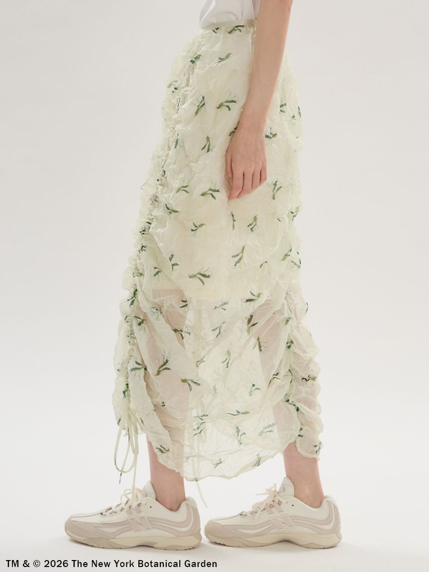 emmi atelier「【emmi&times;NYBG】フラワーワッシャースカート【セットアップ対応】/ハンドウォッシャブル」|スカート|