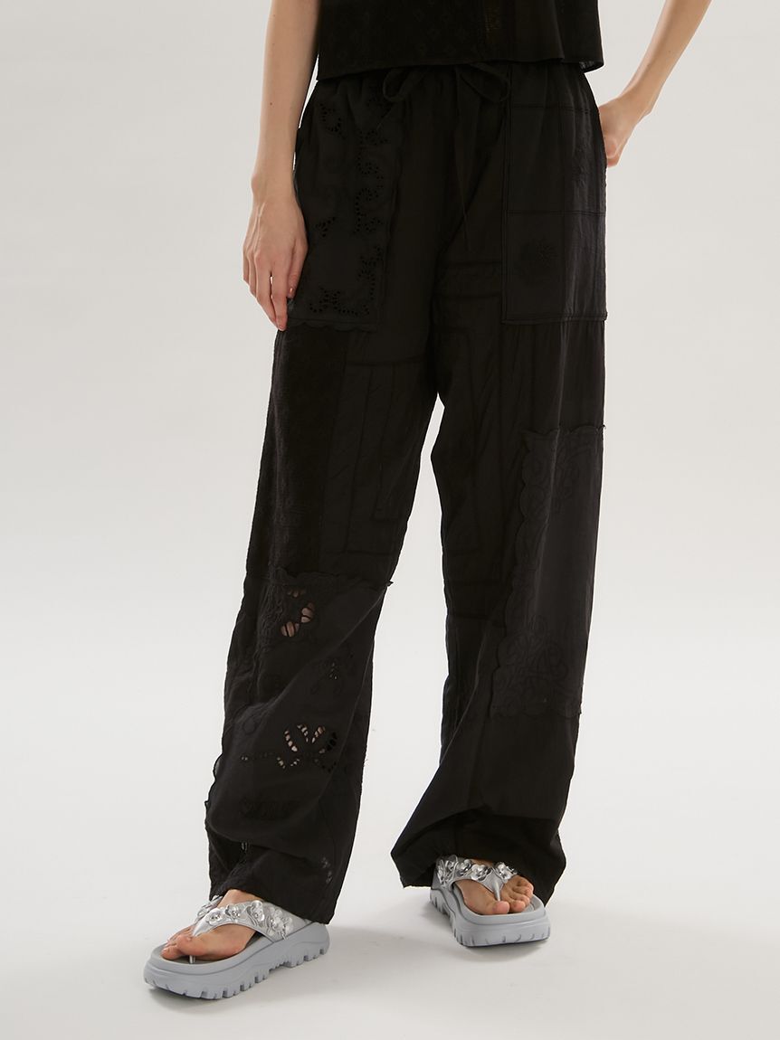 emmi atelier「コットンパッチワークイージーパンツ」|チノ|