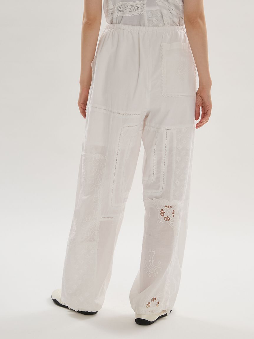 emmi atelier「コットンパッチワークイージーパンツ」|チノ|