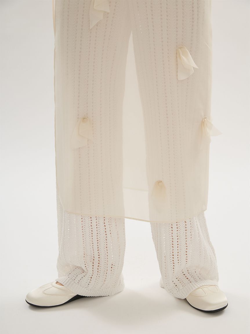 emmi atelier「リボンモチーフオーガンジーラップスカート」|スカート|