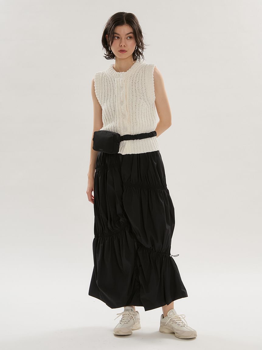 emmi atelier「eco フリンジニットベスト」|ニット・セーター|