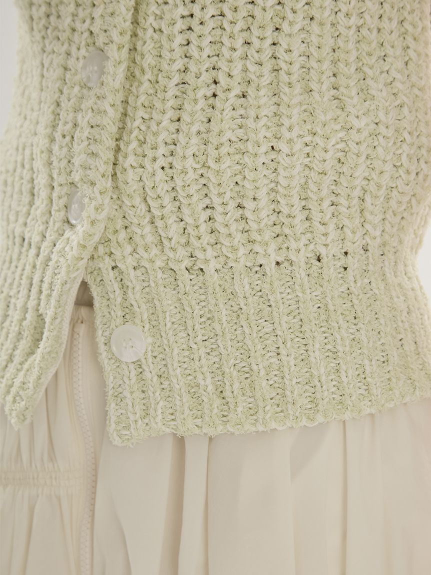 emmi atelier「eco フリンジニットベスト」|ニット・セーター|