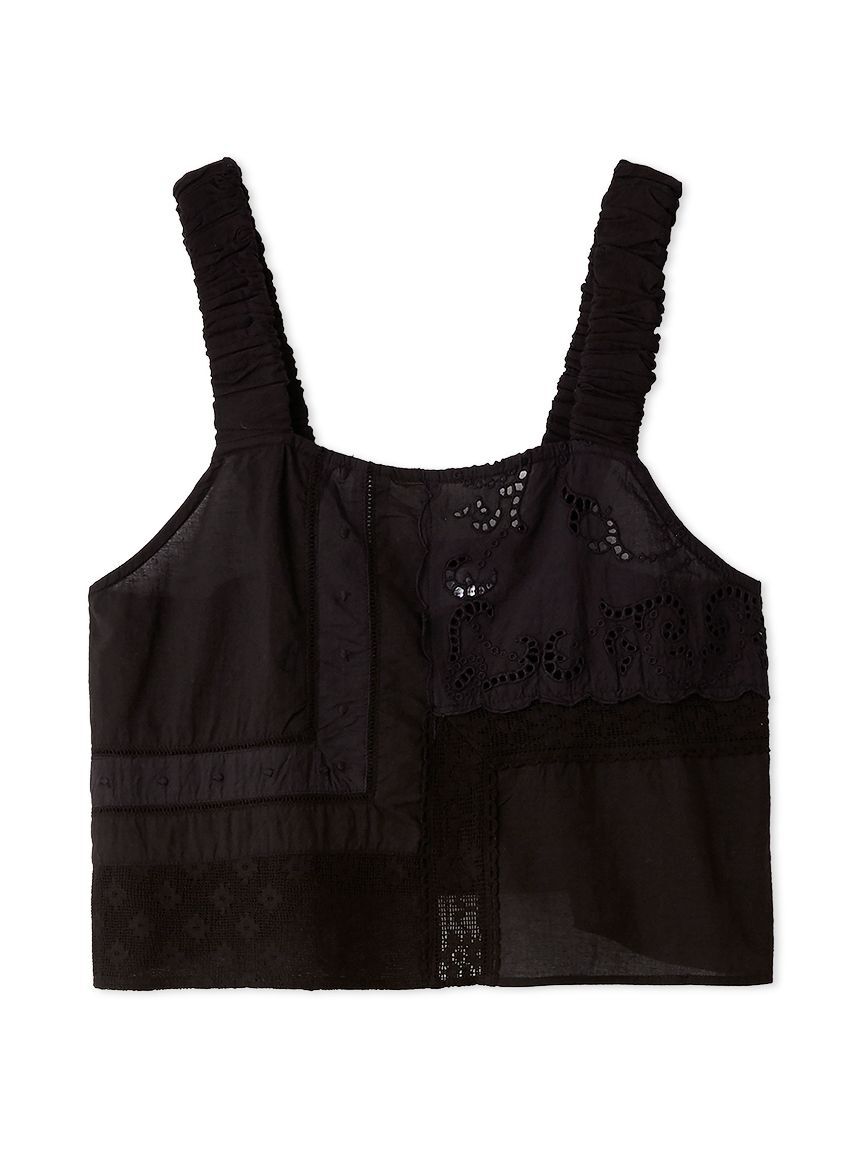 emmi atelier「コットンパッチワークビスチェ」|ベスト・ジレ|